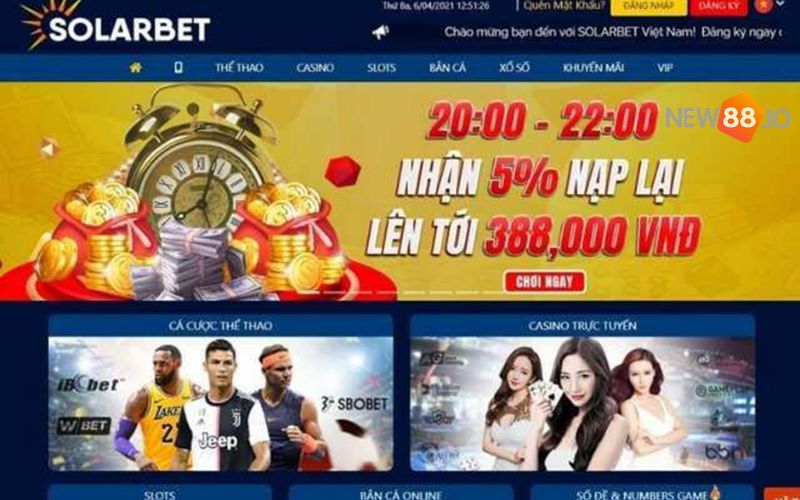 Solarbet - Trang cá độ online đỉnh cao hấp dẫn cược thủ 5 Nhà cái Solarbet đã để lại những ấn tượng khó phai trong lòng cược thủ