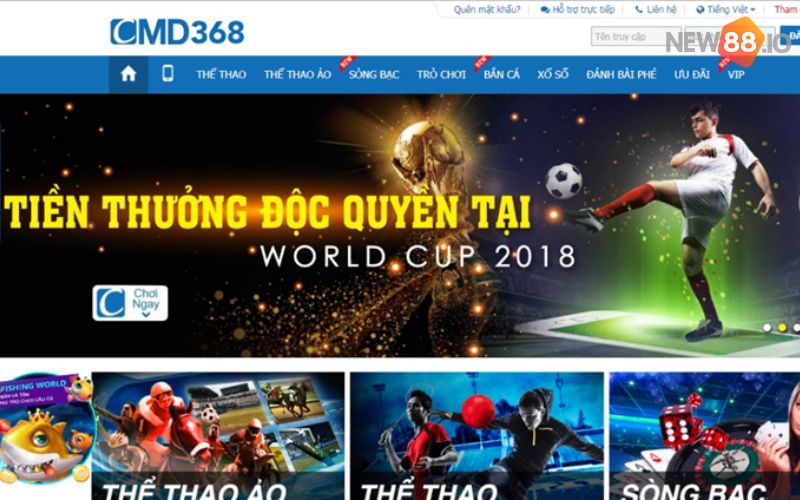 Đánh Giá Nhà Cái CMD368 - Nhà Cái Uy Tín Hàng Đầu Châu Lục 7 Sở hữu nhiều sảnh chơi chuyên nghiệp