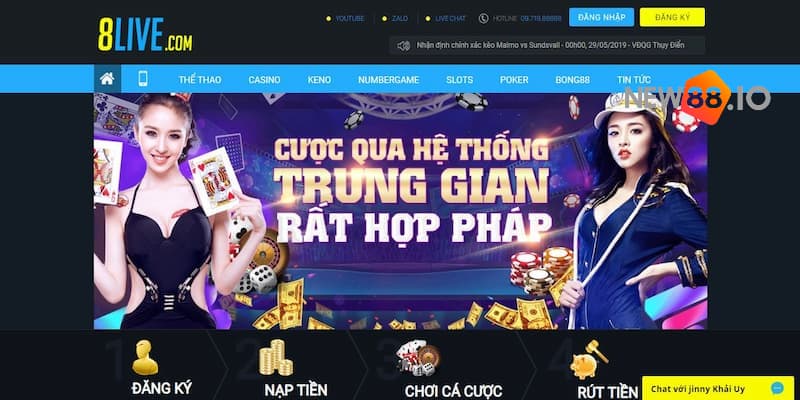 8Live - Điểm cá cược đẳng cấp cho tất cả anh em cá cược 6 8Live